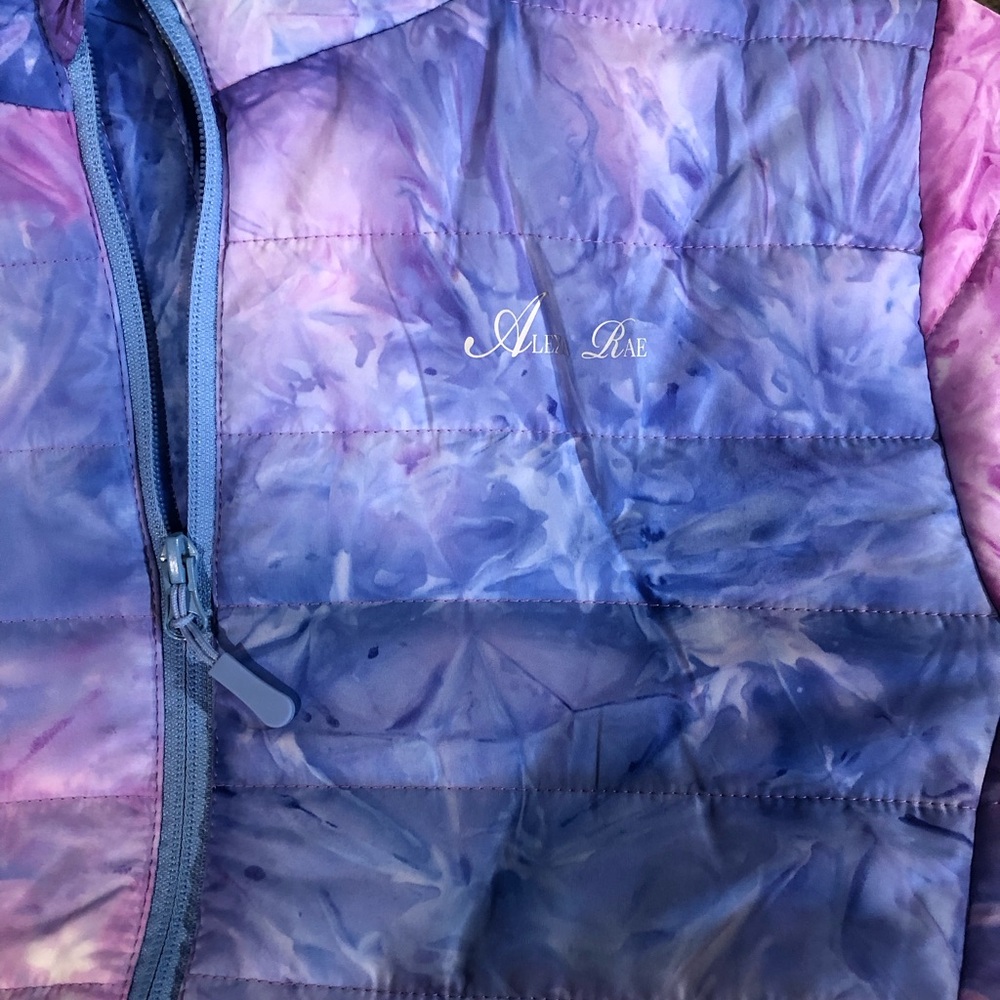 Alexa Rae Blue/Purple Tie-Dye Puffer Jacket - Picture 3 of 4